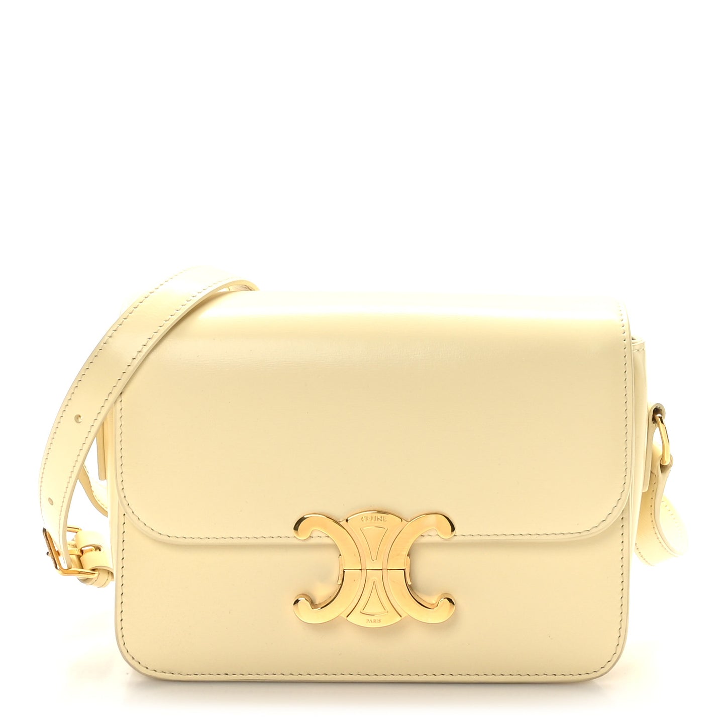 Shiny Calfskin Teen Triomphe Light Yellow