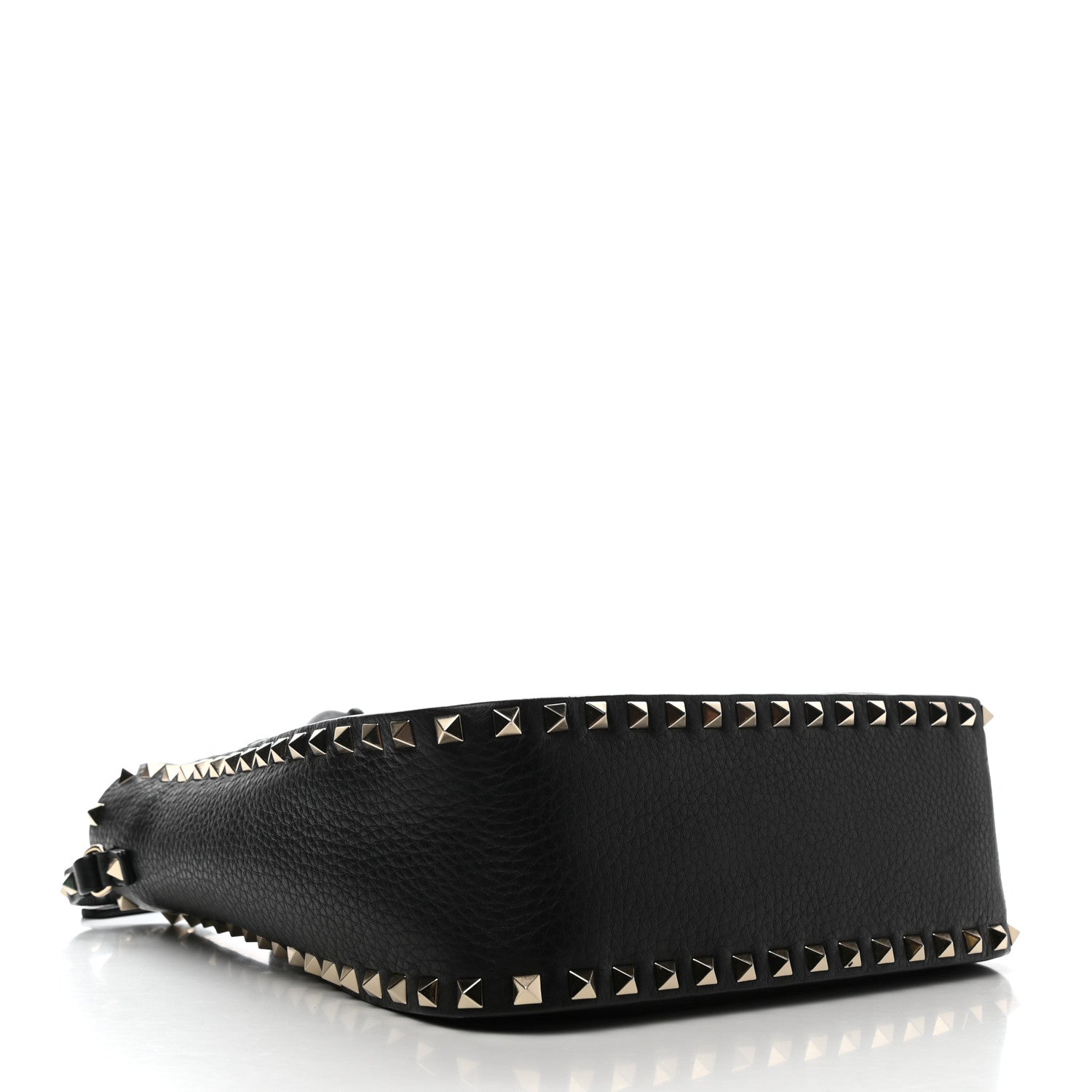 Valentino Garavani Grained Calfskin Rockstud Bucket Bag Black 4 of 10