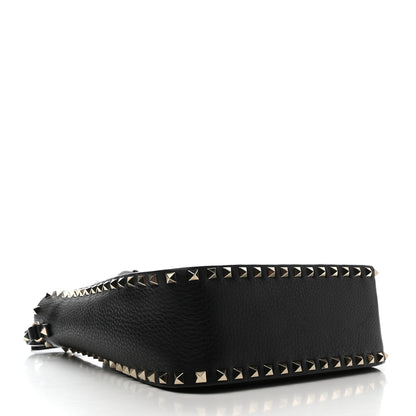 Valentino Garavani Grained Calfskin Rockstud Bucket Bag Black 4 of 10