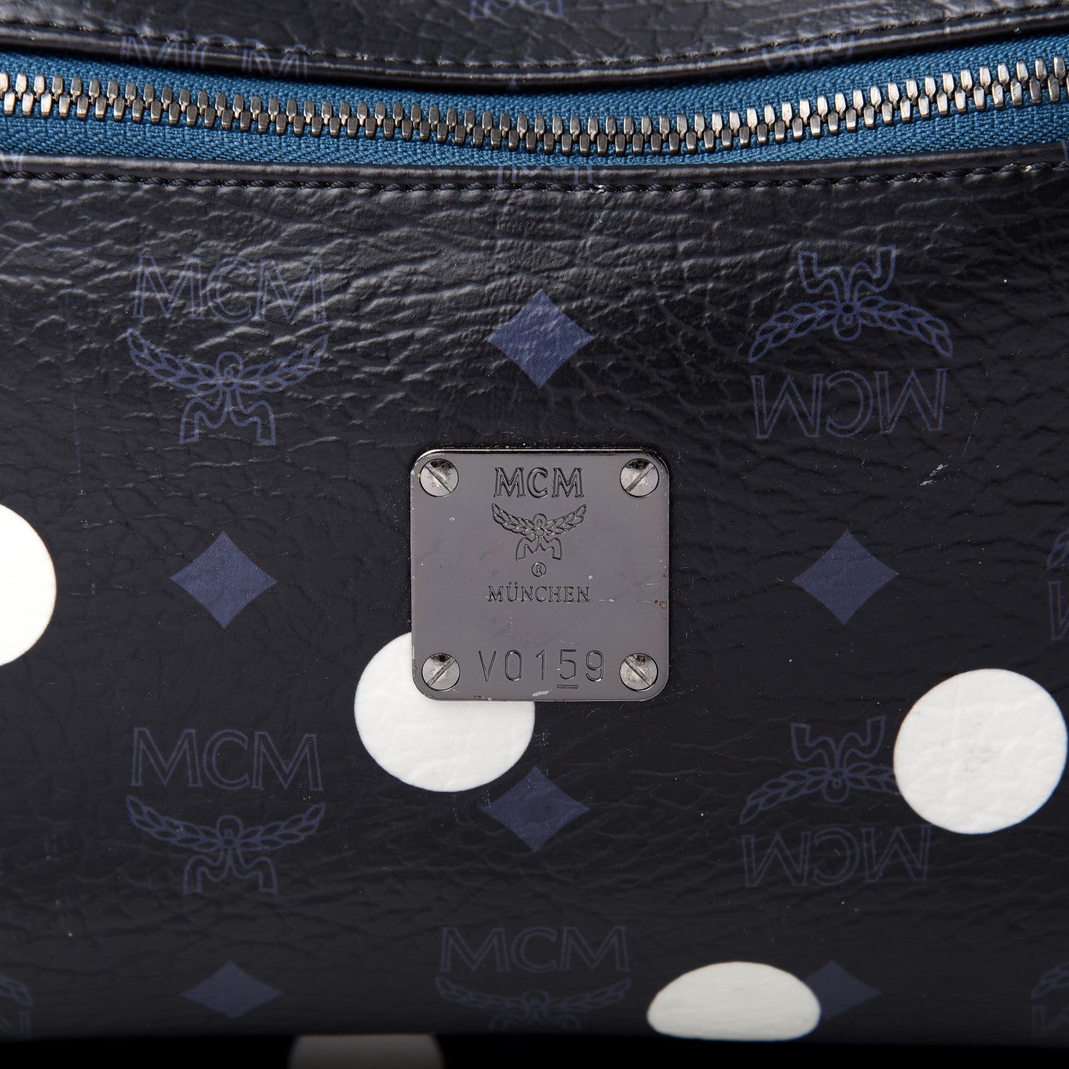 MCM Wrinkled Visetos Small Craig & Karl Beyond Snowdome Backpack Black 7 of 8