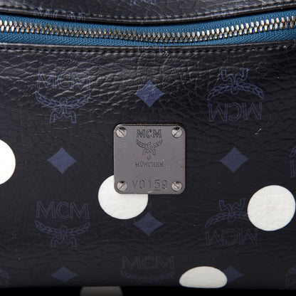 MCM Wrinkled Visetos Small Craig & Karl Beyond Snowdome Backpack Black 7 of 8