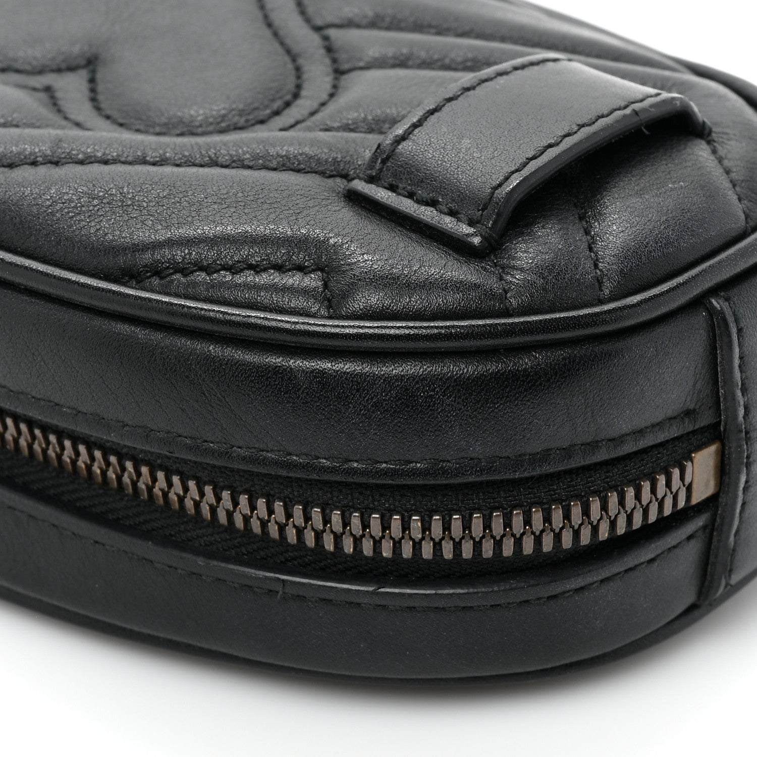 Gucci Calfskin Matelasse GG Marmont Belt Bag 75/30 Black 10 of 10