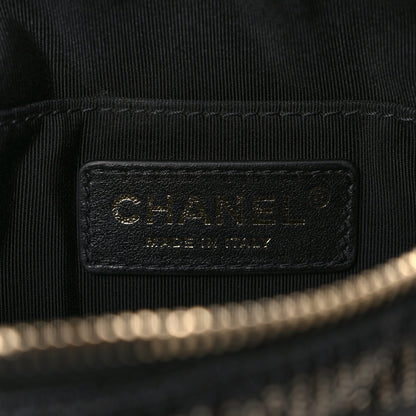 Chanel Metallic Caviar Quilted Waist Bag Black Gold 6 of 10