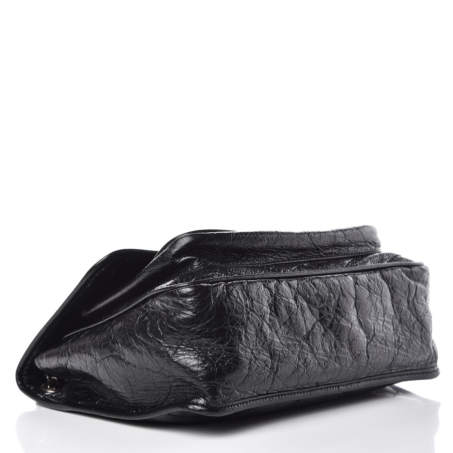 Saint Laurent Crinkled Calfskin Matelasse Monogram Medium Niki Chain Satchel Black 4 of 11