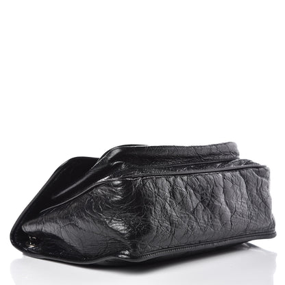 Saint Laurent Crinkled Calfskin Matelasse Monogram Medium Niki Chain Satchel Black 4 of 11