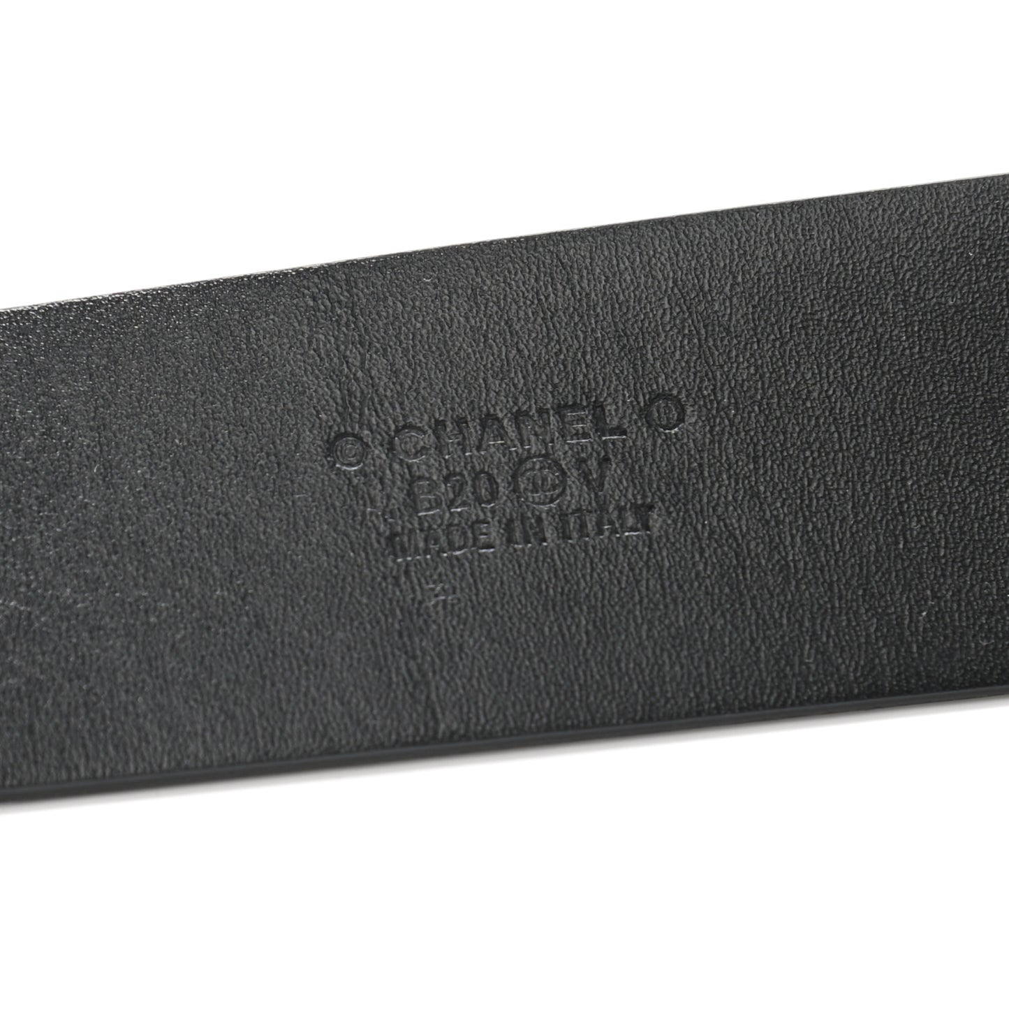 Calfskin Crystal Metal Quilted CC Belt 80 32 Black