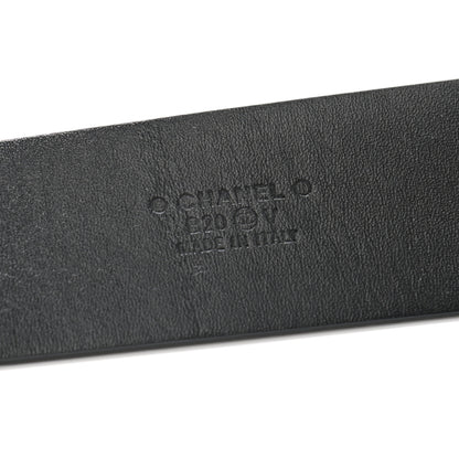 Chanel Calfskin Crystal Metal Quilted CC Belt 80 32 Black 3 of 8