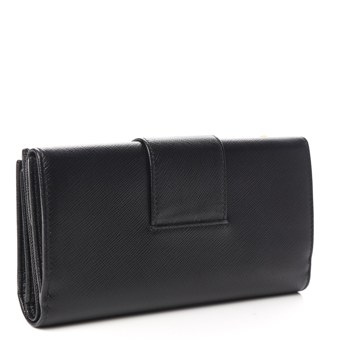 Prada Saffiano Metal Medium Wallet Black 3 of 7