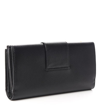 Prada Saffiano Metal Medium Wallet Black 3 of 7