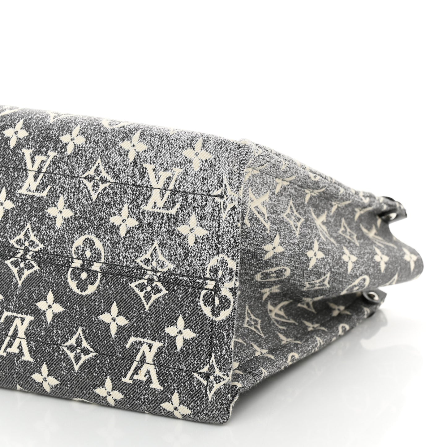 Monogram Jacquard Denim Onthego MM Black