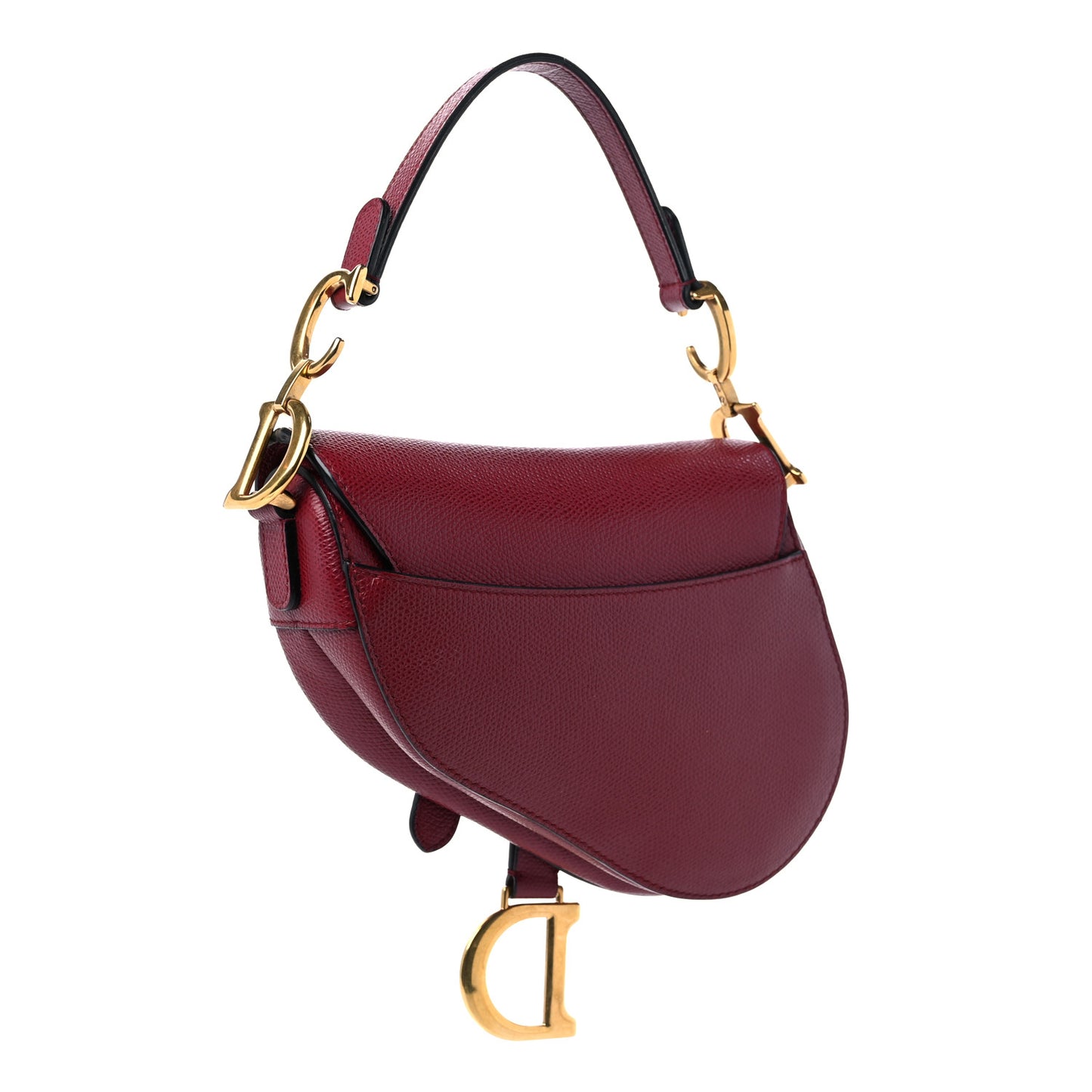 Calfskin Mini Saddle Bag Red