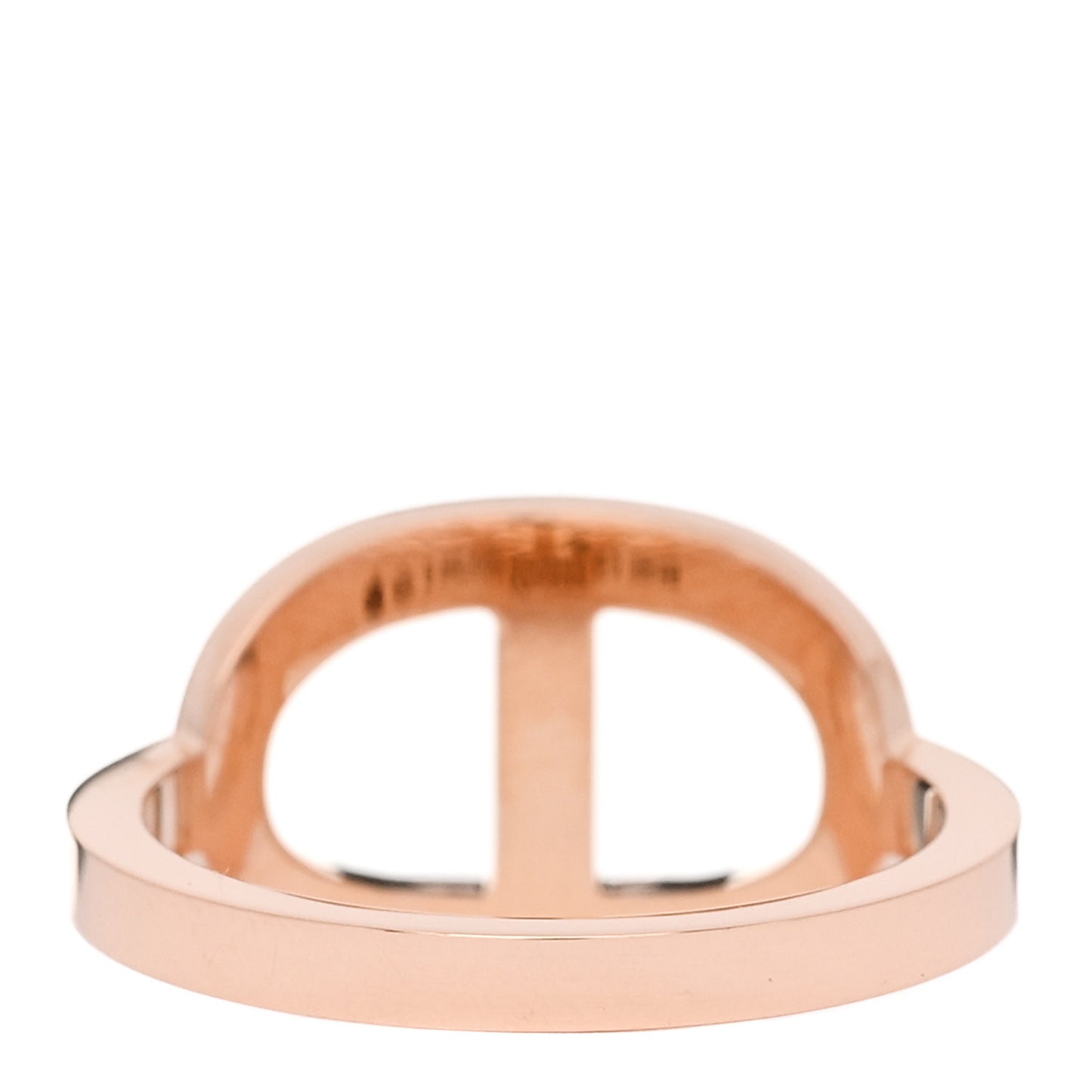 18K Rose Gold Diamond MM Chaine d'Ancre Contour Ring 49 4.75