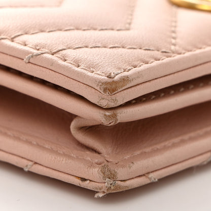 Gucci Calfskin Matelasse GG Marmont Card Case Wallet Perfect Pink 8 of 9
