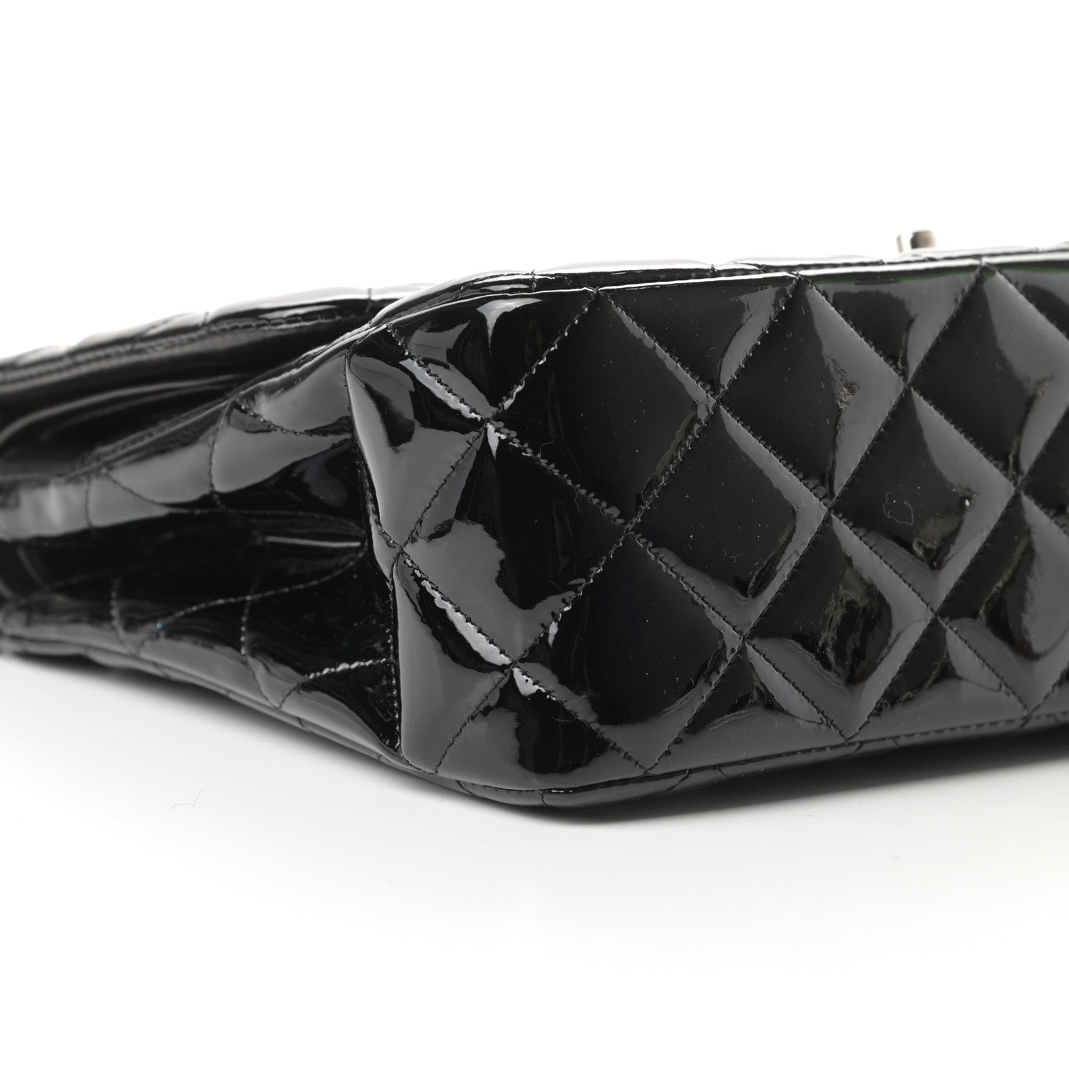 Chanel Patent Quilted Jumbo Double Flap Black 9 of 16