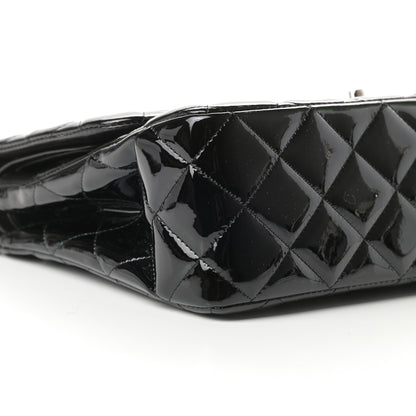 Chanel Patent Quilted Jumbo Double Flap Black 9 of 16