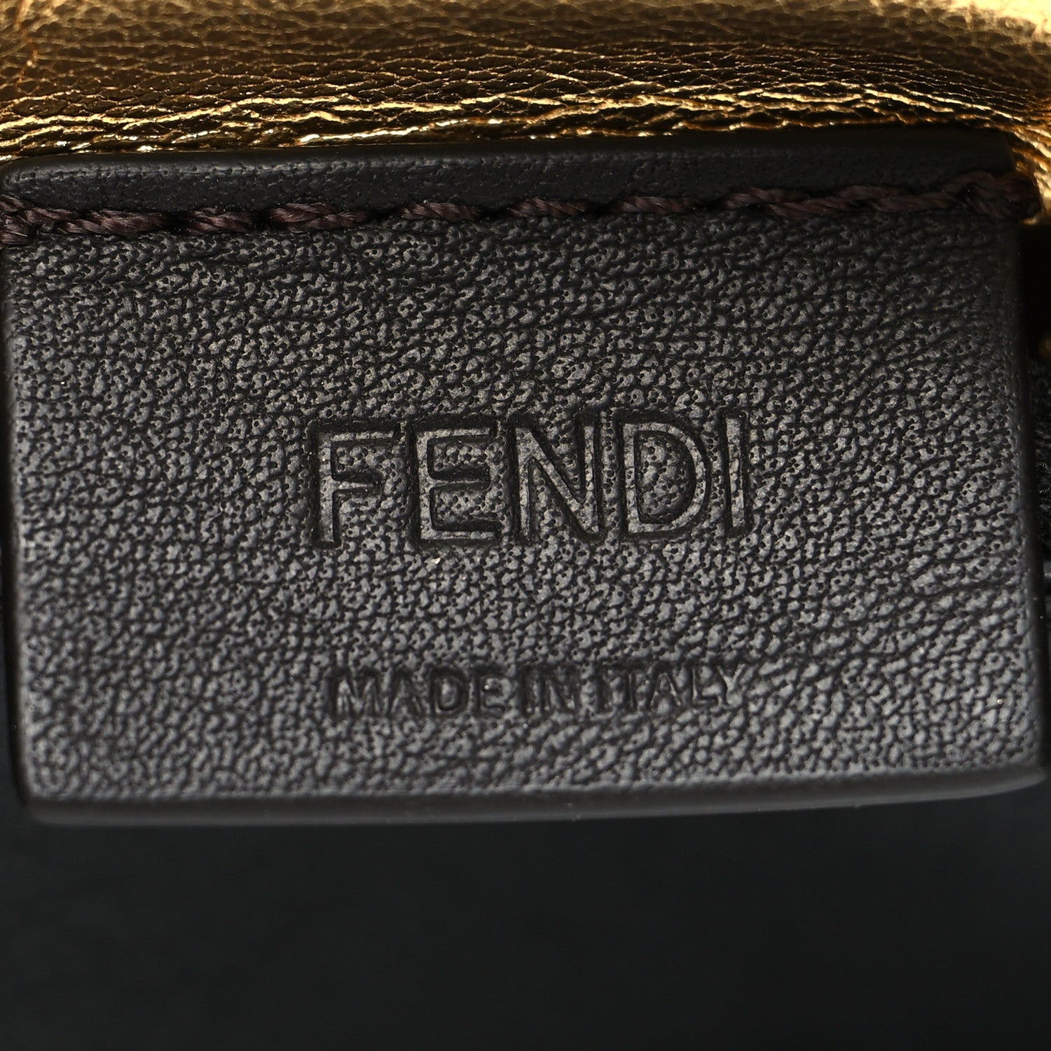 Fendi Vitello Grace Matte Nano Fendigraphy Hobo Charm Black 6 of 10