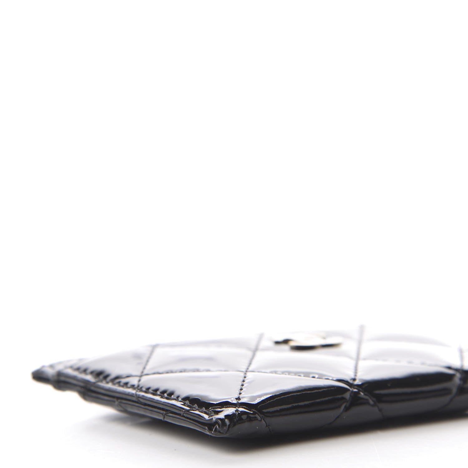 Chanel Patent Calfskin Quilted Card Holder Black 5 of 7