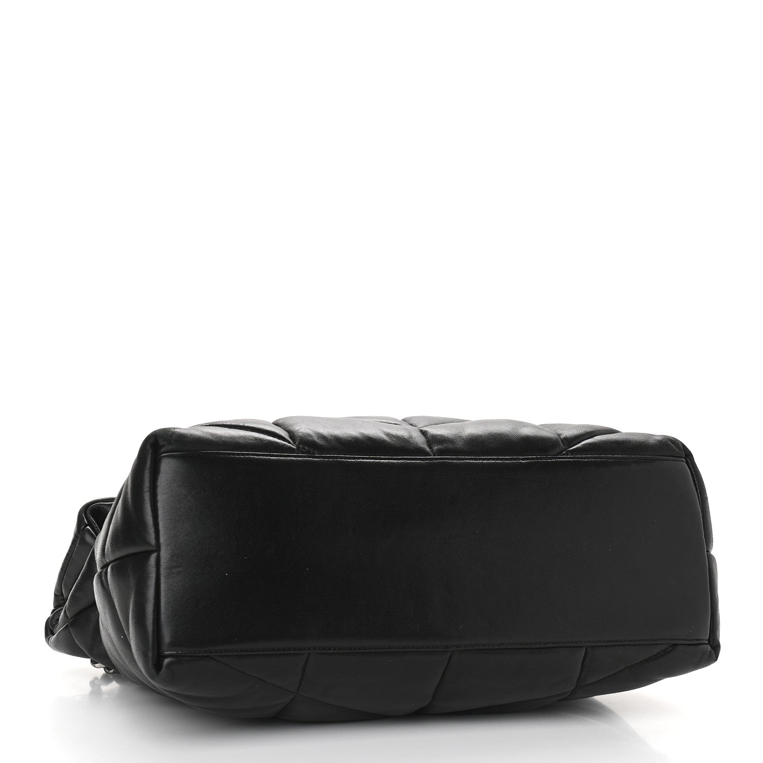 Saint Laurent Lambskin Quilted Medium Loulou Puffer Monogram Chain Satchel Black 4 of 9