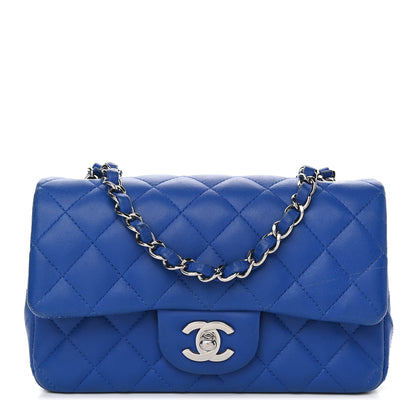 Chanel Lambskin Quilted Mini Rectangular Flap Royal Blue 1 of 11