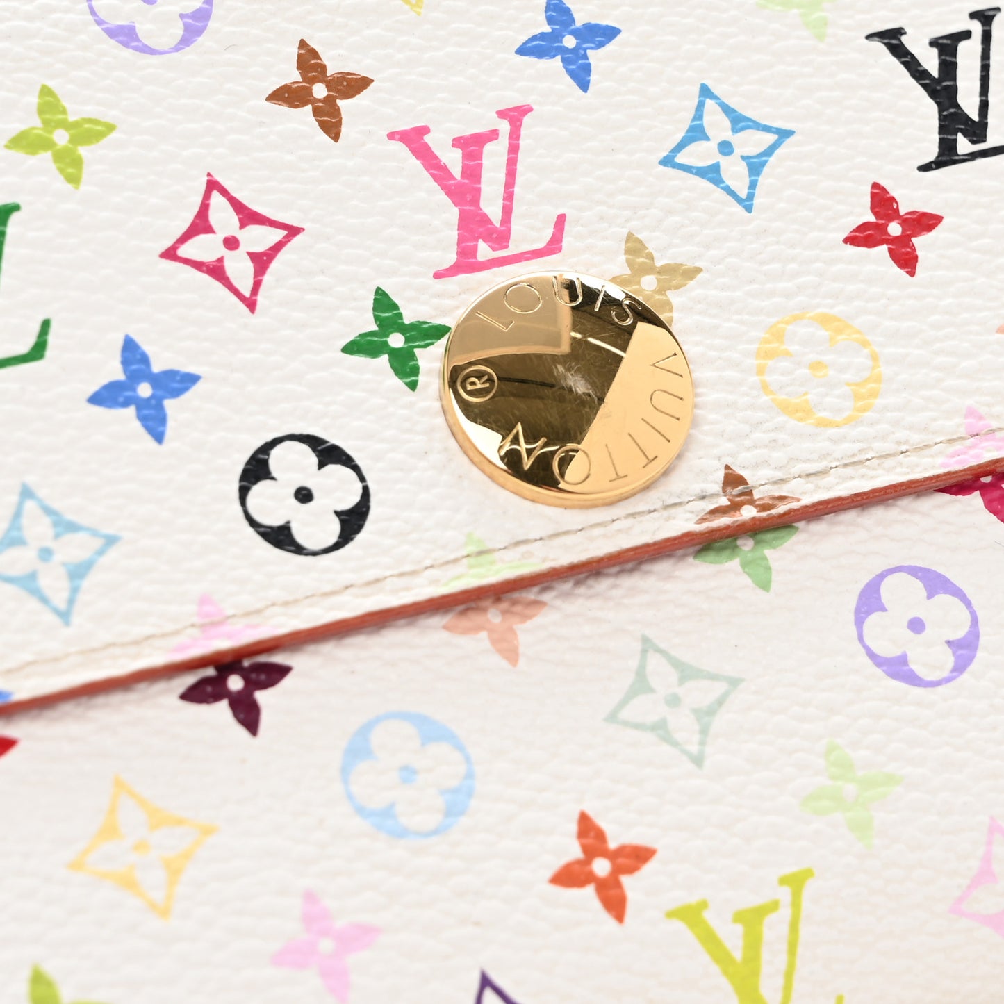 Monogram Multicolor Sarah Wallet White Litchi