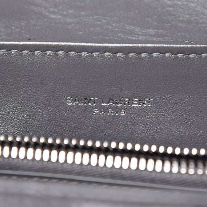 Saint Laurent Calfskin Y Quilted Monogram Small Loulou Chain Satchel Asphalt 6 of 10