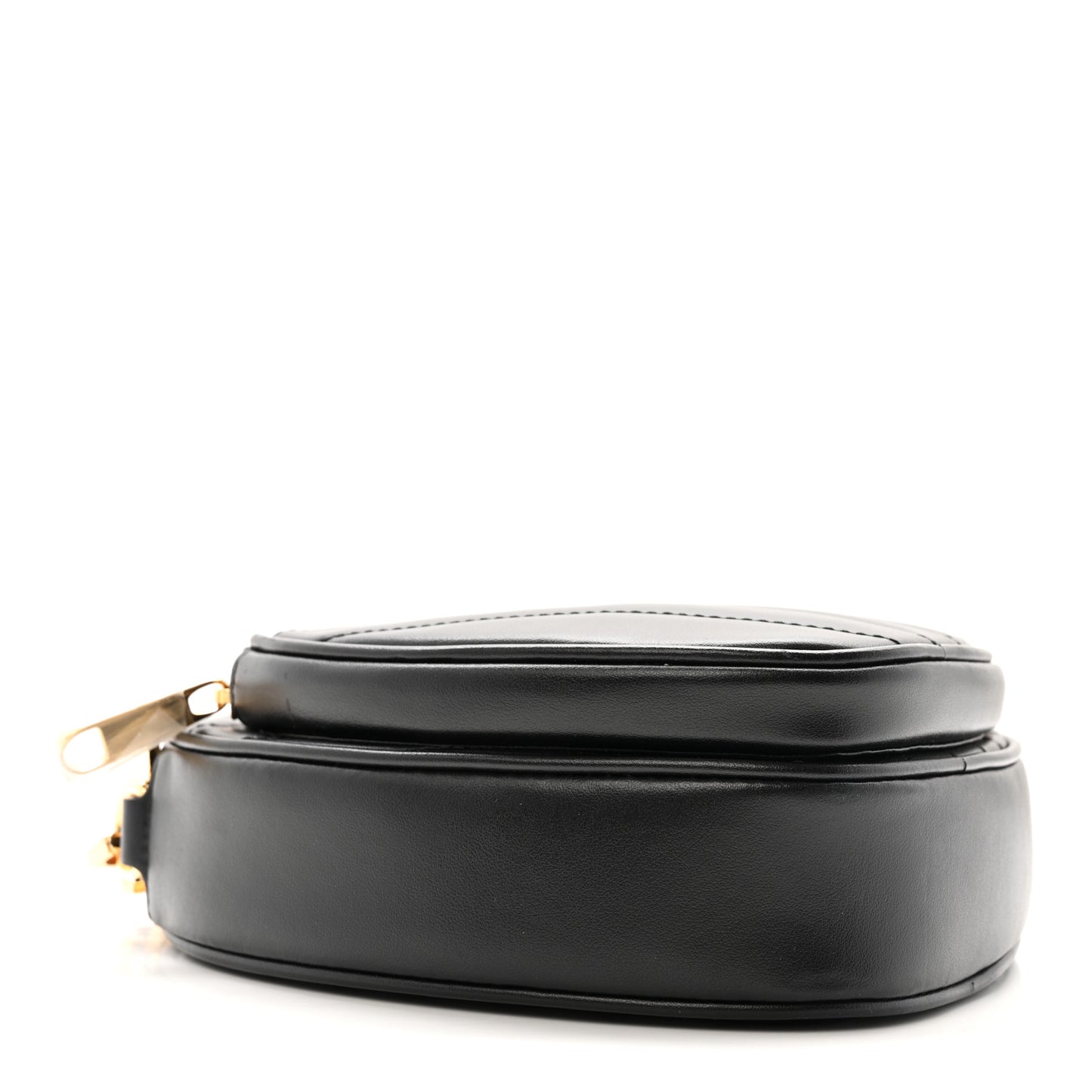 Calfskin Matelasse Diagonal Mini Interlocking G Heart Shoulder Bag Black