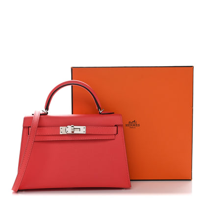 Hermes Epsom Verso Mini Kelly Sellier 20 Rose Jaipur Rouge Vif 31 of 31