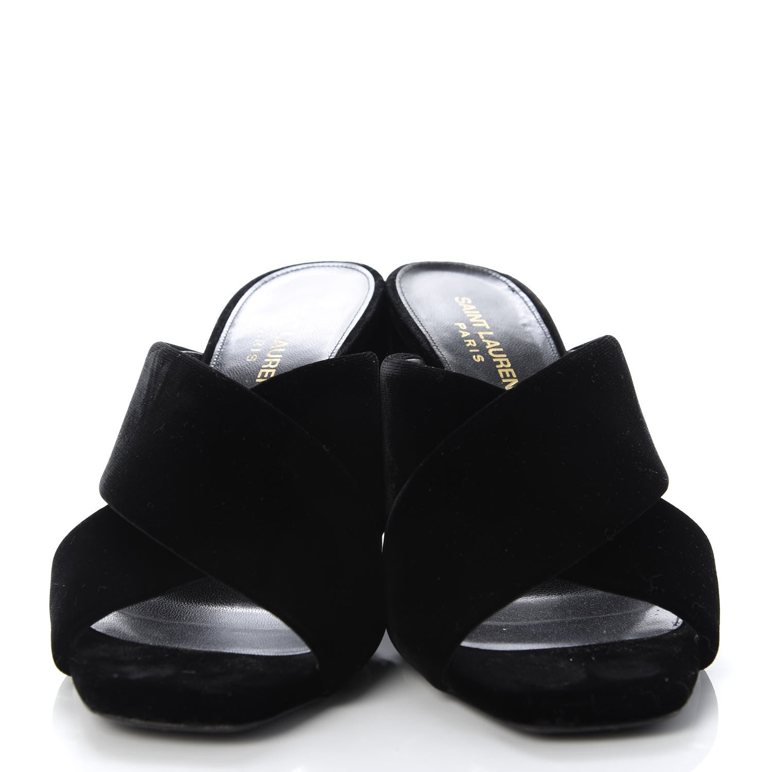 Saint Laurent Velvet LouLou 95 Mules 37 Black 2 of 9