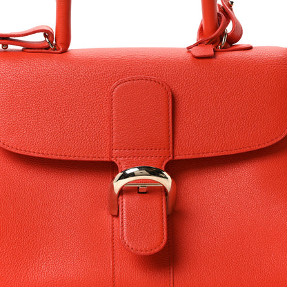 Delvaux Grained Calfskin MM Brillant Satchel Sunset 8 of 10