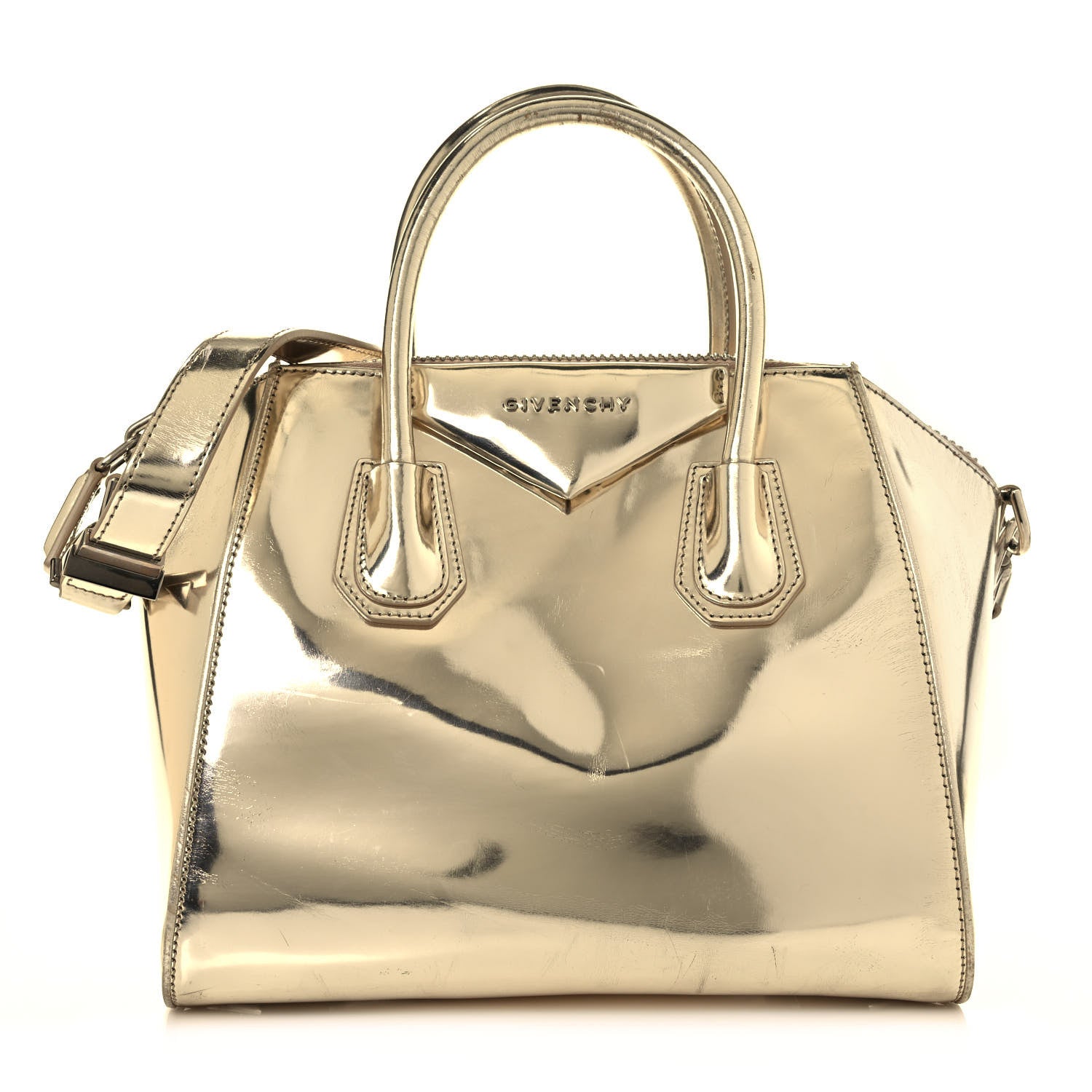 Givenchy Metallic Calfskin Medium Antigona Gold 1 of 23