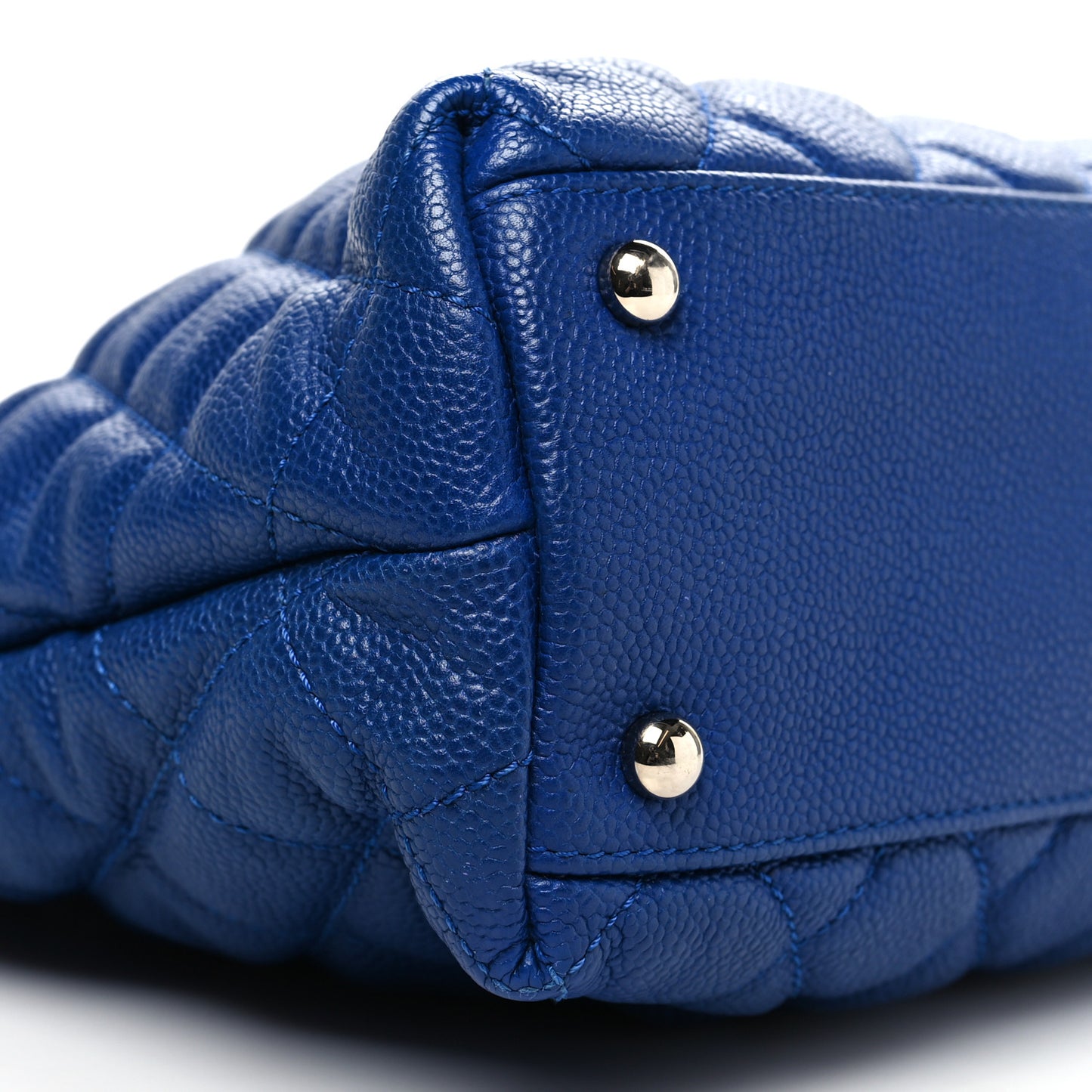 Caviar Quilted Easy Zip Tote Cobalt Blue