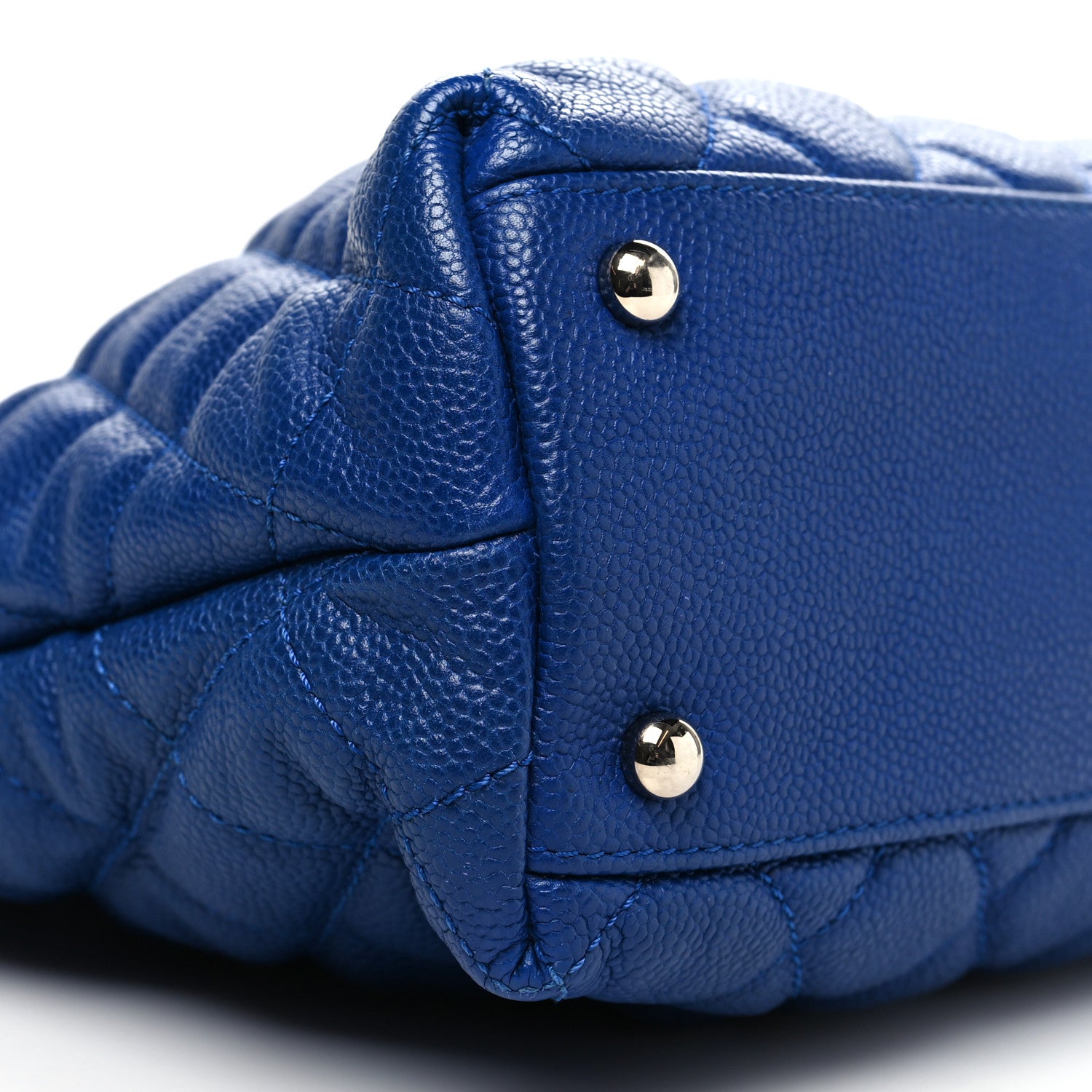Chanel Caviar Quilted Easy Zip Tote Cobalt Blue 10 of 12