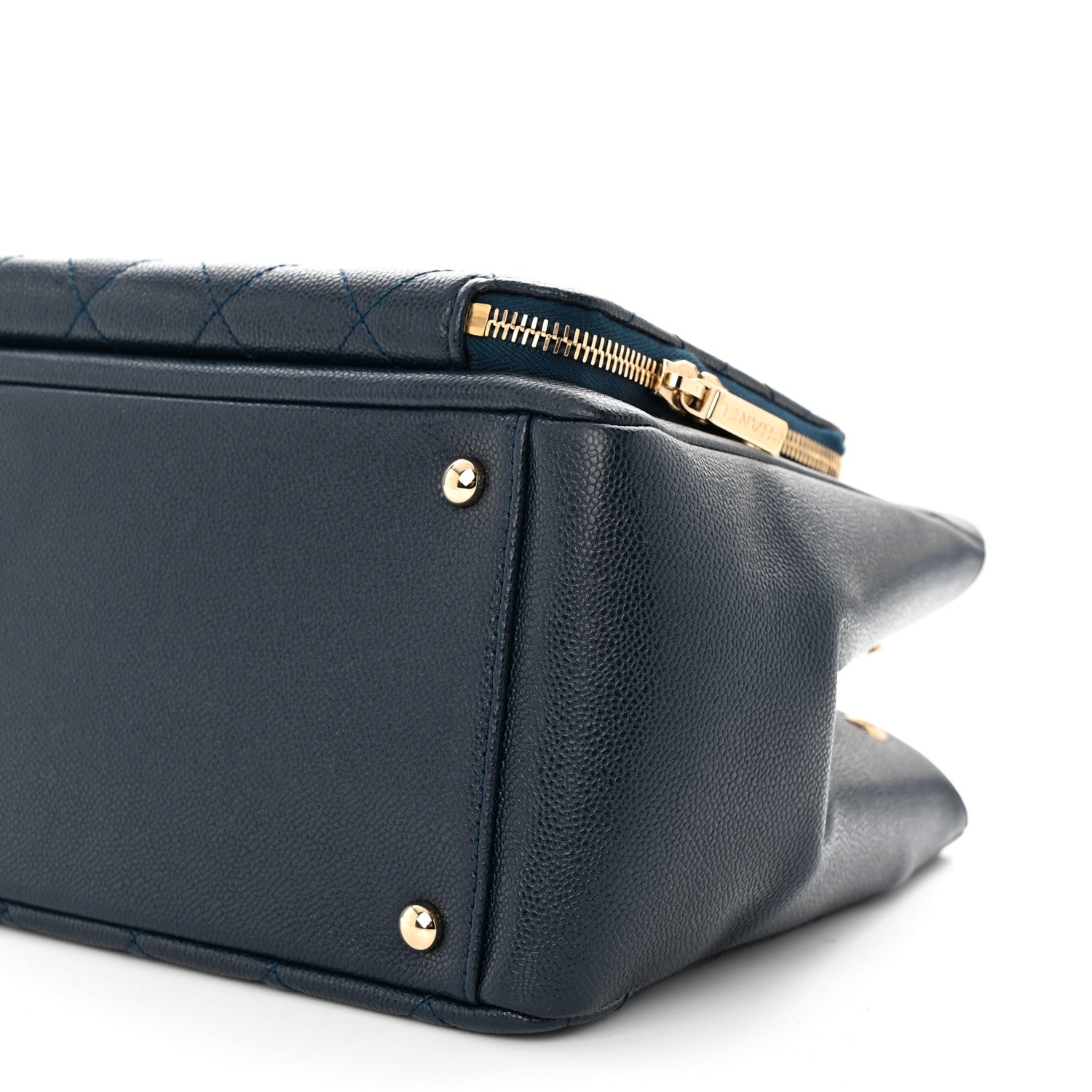 Chanel Caviar Quilted Small Business Affinity Shopping Bag Navy 10 of 10