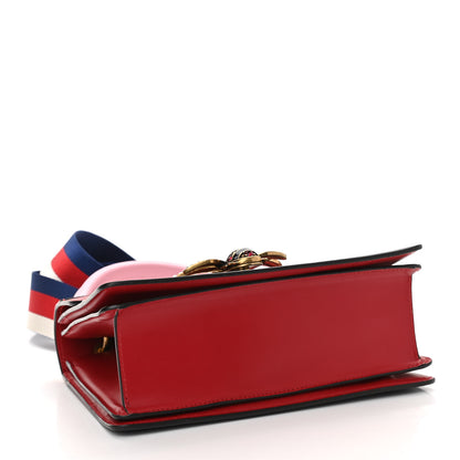Gucci Calfskin Sylvie Web Small Queen Margaret Top Handle Bag Blue Agata Hibiscus Red Mystic White Sugar Pink 4 of 10