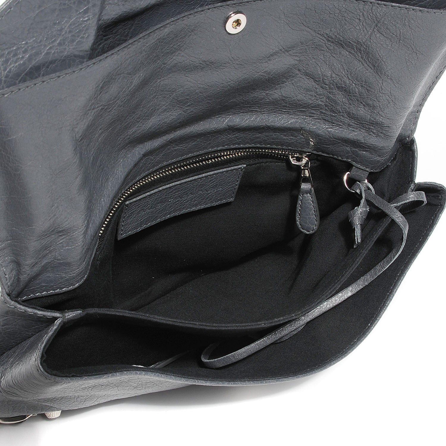 Balenciaga Agneau Giant 12 Silver Hardware Envelope Clutch Gris Tarmac 5 of 10