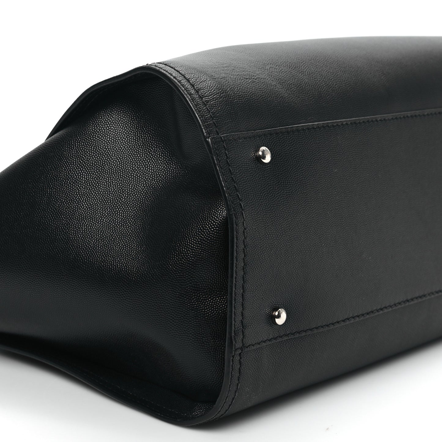 Caviar Medium Studded Deauville Tote Black
