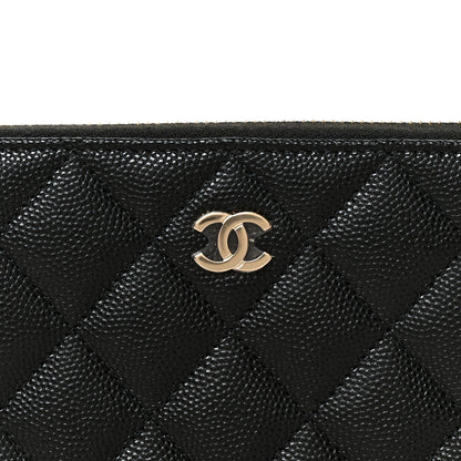 Chanel Caviar Quilted Medium Zip Around Wallet Black 9 of 9