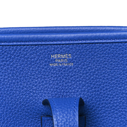 Hermes Taurillon Maurice Evelyne III PM Bleu Royal 6 of 10