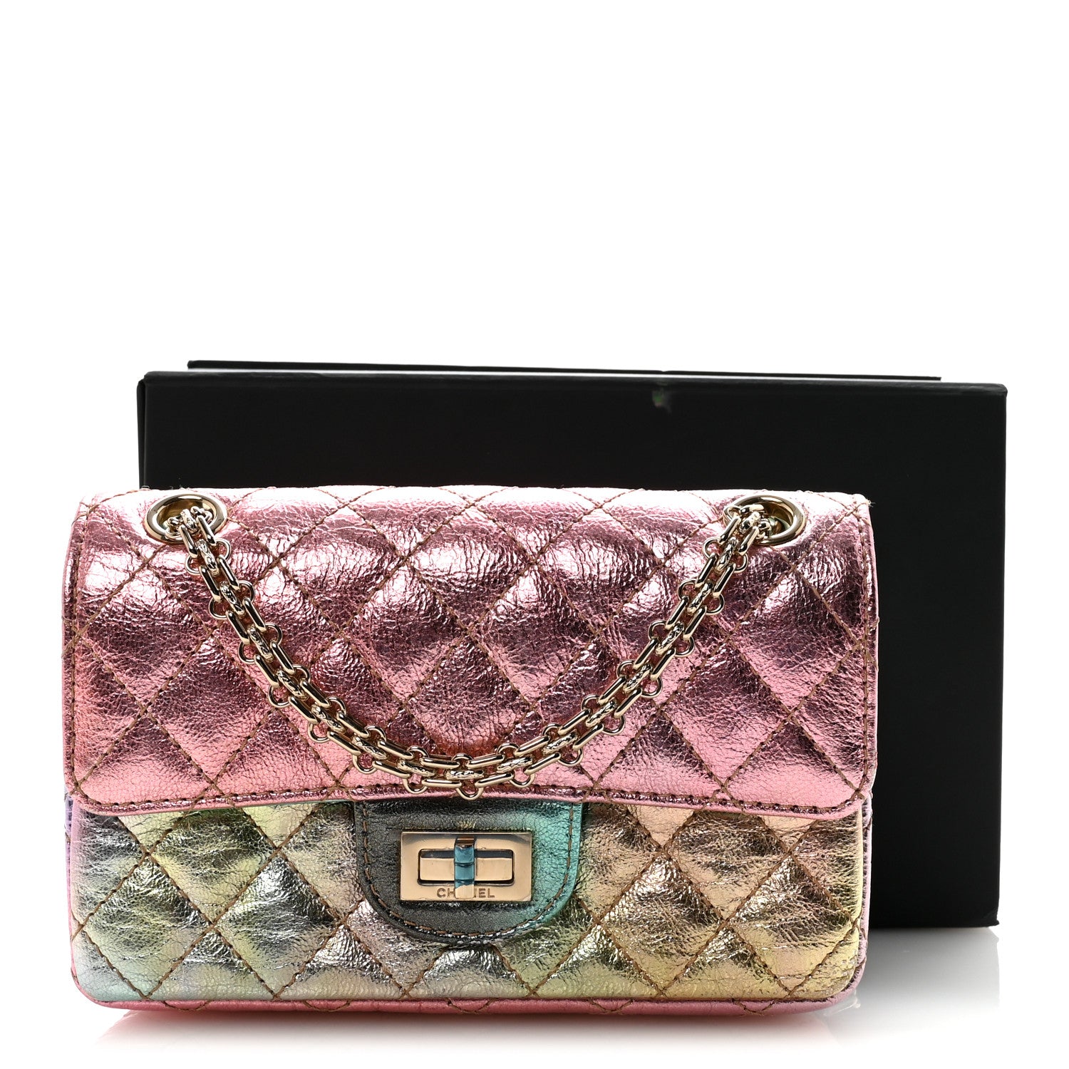 Chanel Metallic Goatskin Quilted Mini 2.55 Reissue Flap Multicolor Multicolor 11 of 11