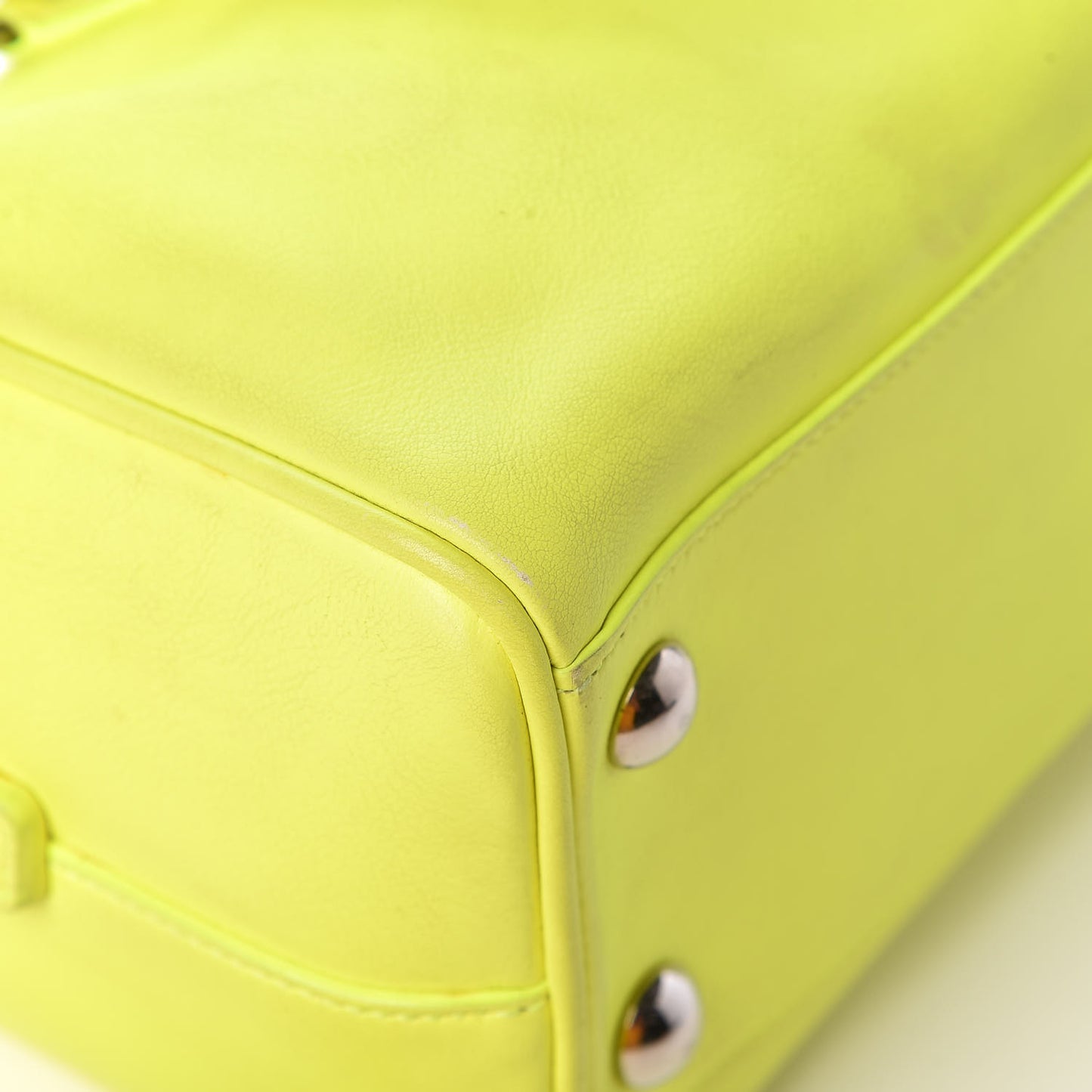 Calfskin Classic Baby Duffle Neon Yellow