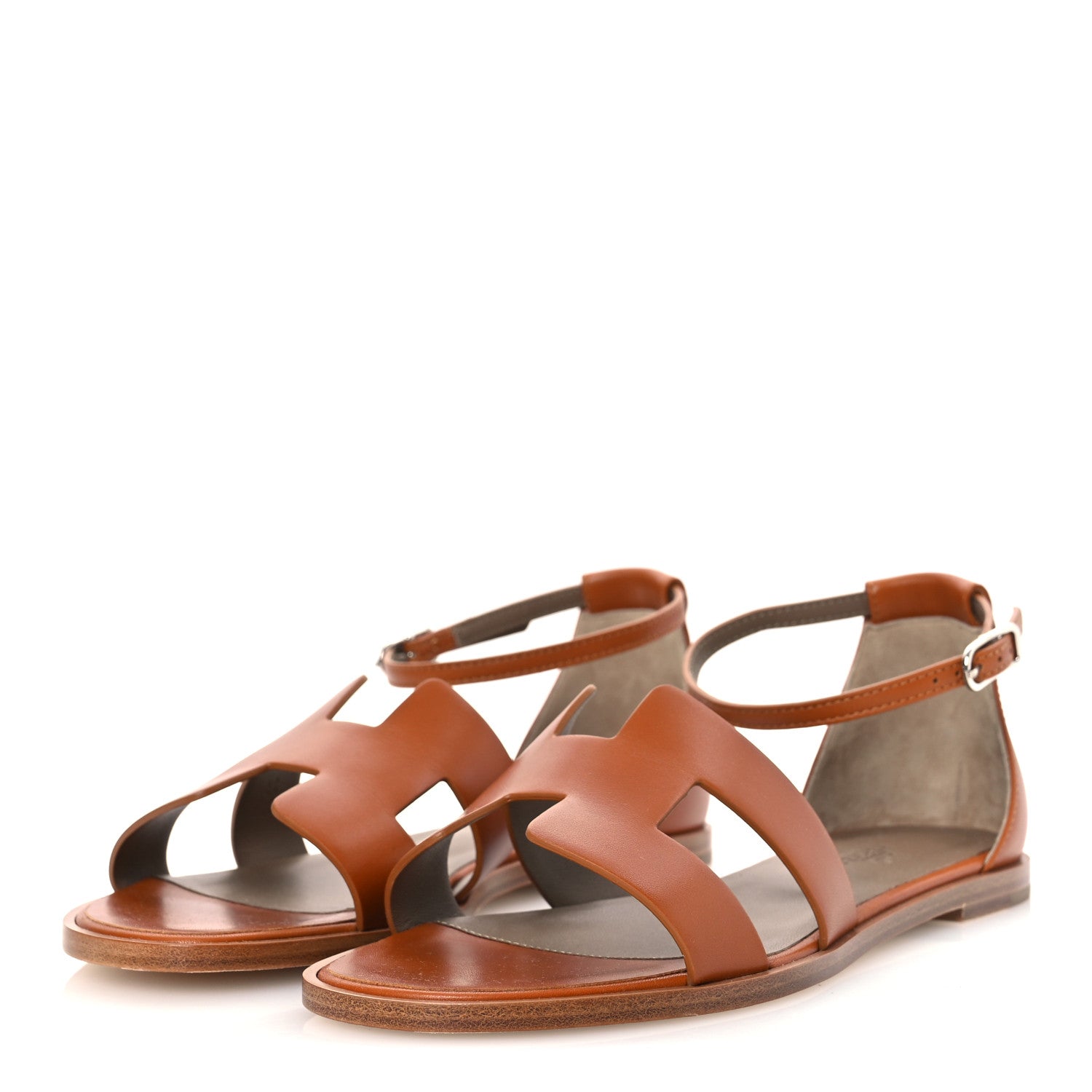 Hermes Calfskin Santorini Sandals 39 Naturel 4 of 11