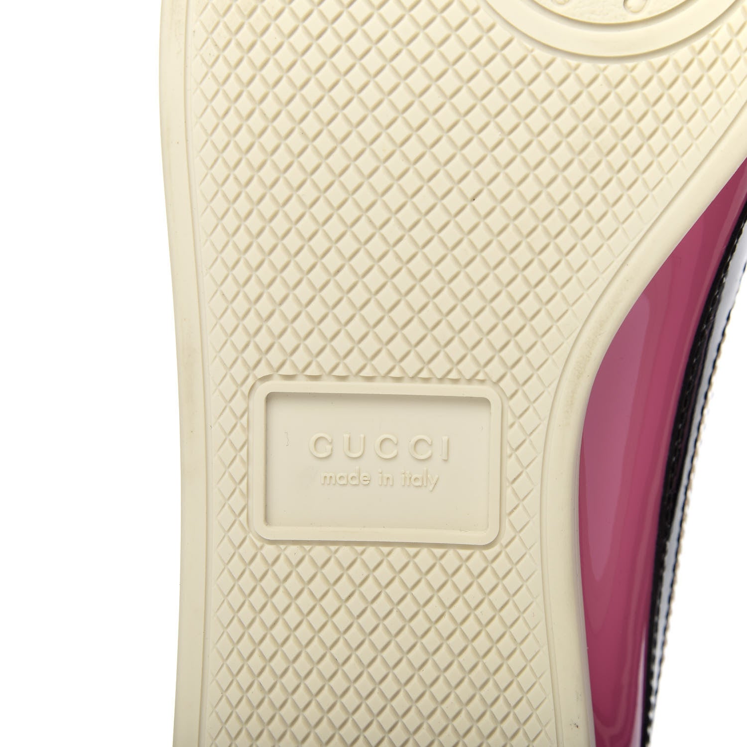 Gucci Patent Calfskin Crystal Womens Web Falacer Sneakers 39 Pink 7 of 11