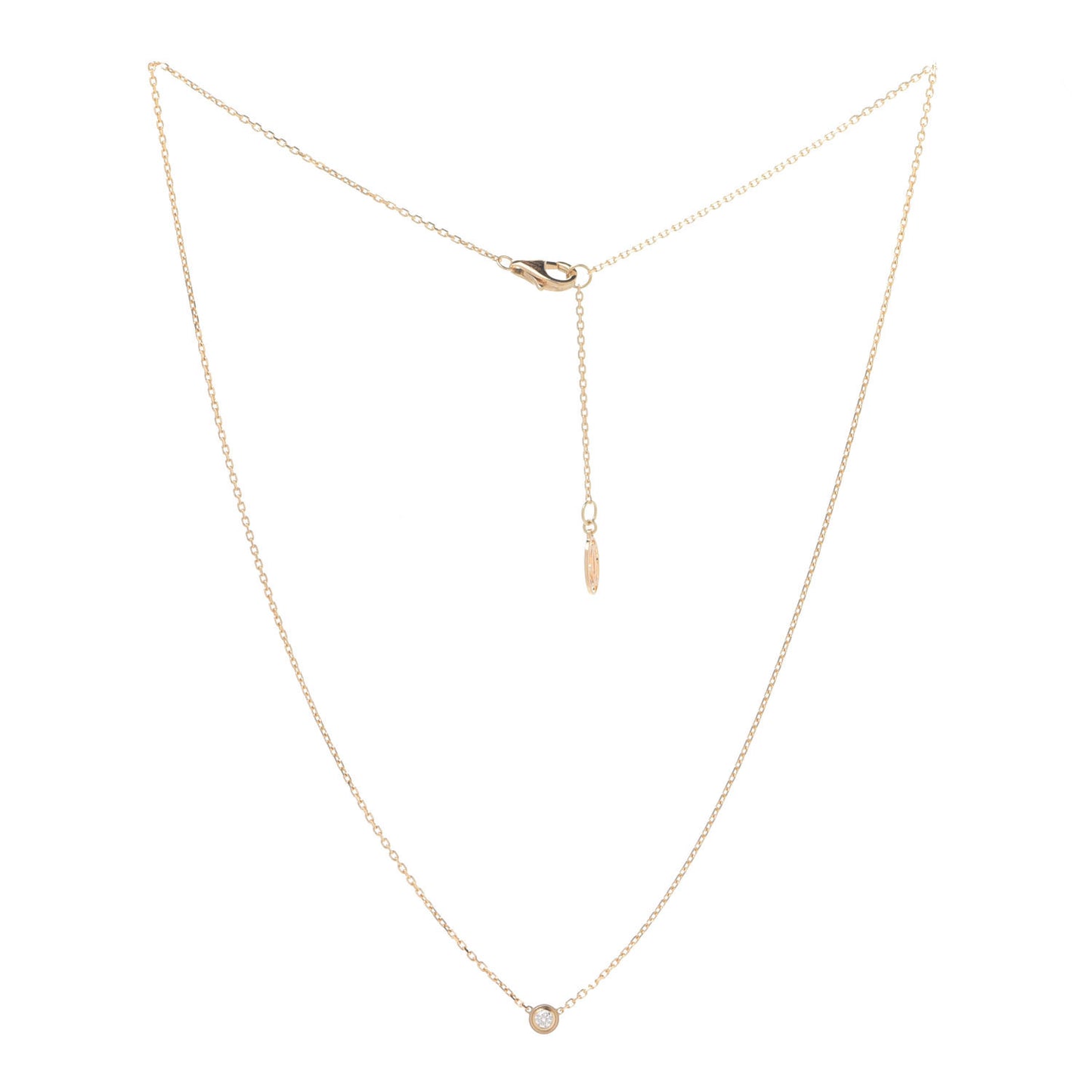 18K Yellow Gold Diamond XS D'Amour Pendant Necklace
