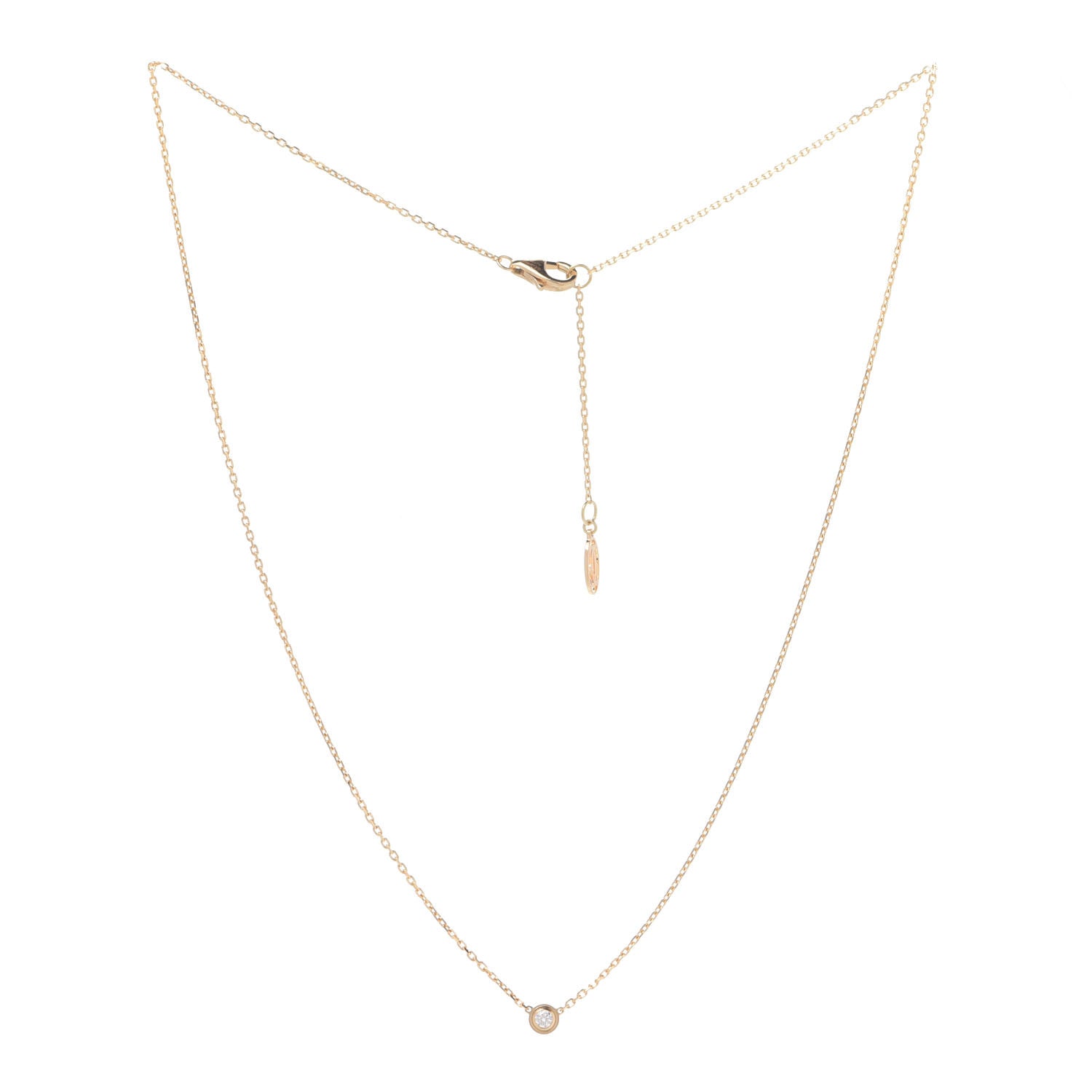 Cartier 18K Yellow Gold Diamond XS D'Amour Pendant Necklace 3 of 8