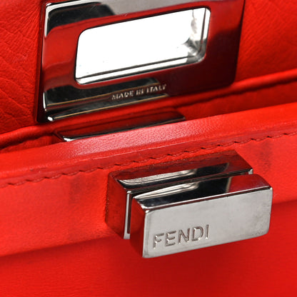 Fendi Nappa Mini Peekaboo Iconic Satchel Papavero 16 of 16
