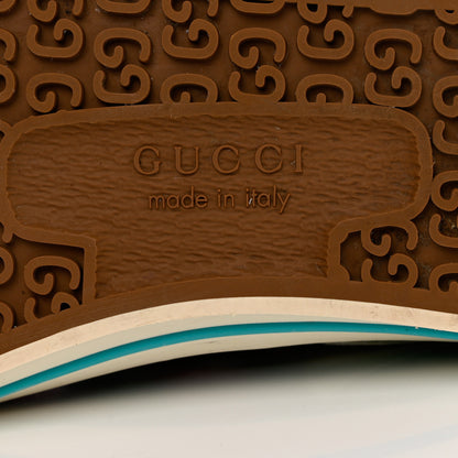 Gucci Monogram Multicolor Web Womens 1977 Tennis Sneakers 38 Light Blue Mystic White Tangerine 7 of 8
