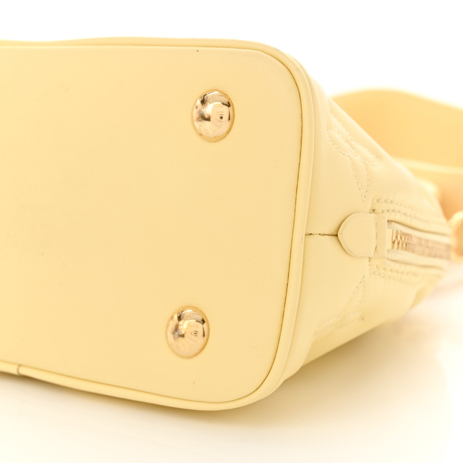 Louis Vuitton Calfskin Bubblegram Alma BB Banana 9 of 19