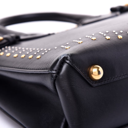 Burberry Smooth Calfskin Riveted Small Banner Tote Black 8 of 19