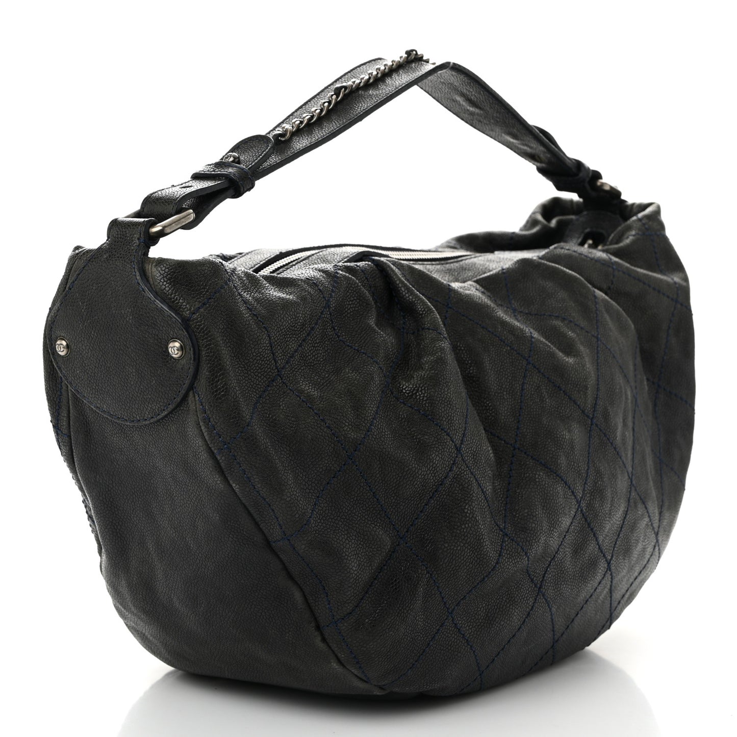 Caviar Stitched Outdoor Ligne Hobo Black