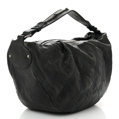 Chanel Caviar Stitched Outdoor Ligne Hobo Black 3 of 10